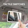 1 szt. Uniwersalne akcesoria do wnętrza samochodu Auto Visor Trzy regulowane koła zębate Lustro do makijażu z diodami LED dla dziewcząt i kobiet