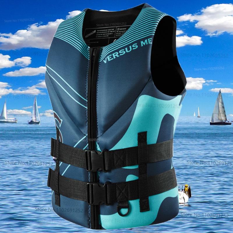 Giubbotto di Salvataggio per Adulti Sport Acquatici Nuoto Surf Zattera Kayak Pesca Moto d'Acqua Giubbotto di Salvataggio Super Galleggiabilità Neopren