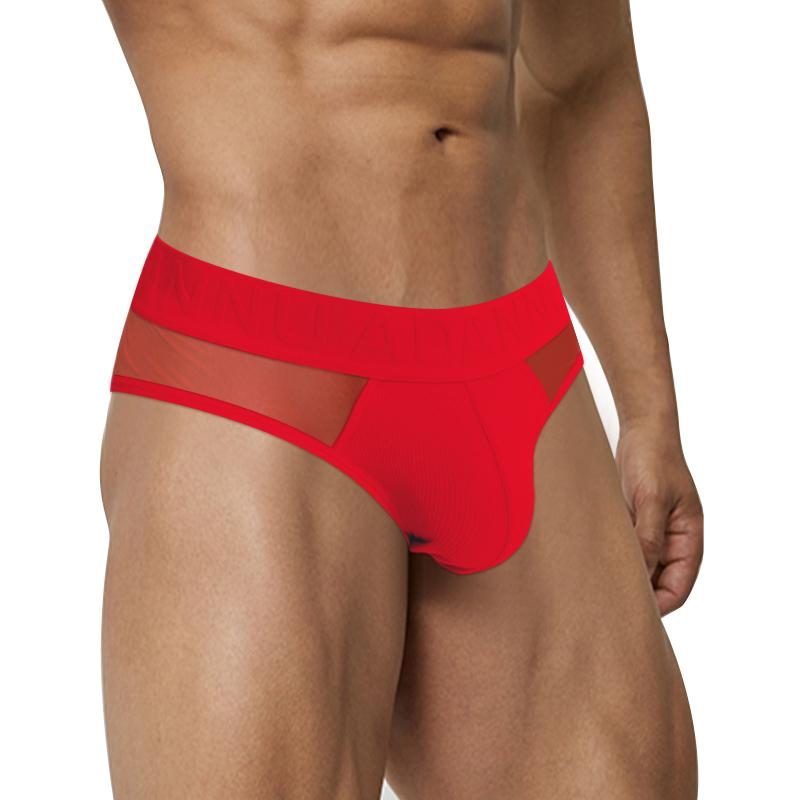 Men's Translucent Low Waist Briefs, Sexy Breathable Sports Fitness Underwear For Men Fashion Solid Color Man Underpants