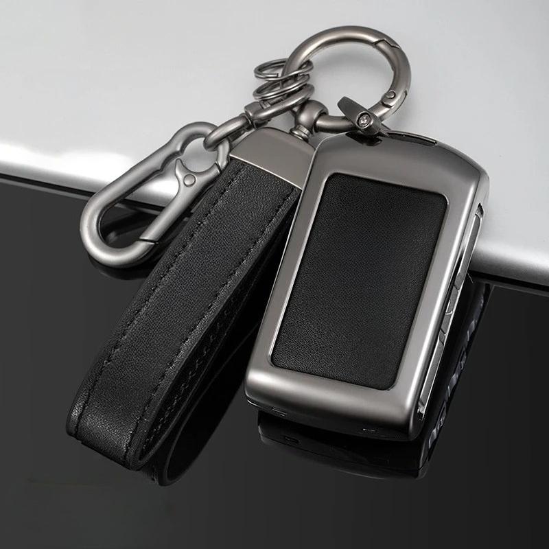 Zinc Alloy Car Key Case Cover Shell Holder Fob For Volvo S60 S90 Xc40 Xc60 Xc90 V90 Polestar 1 Polestar 2 Keychain Car Accessory