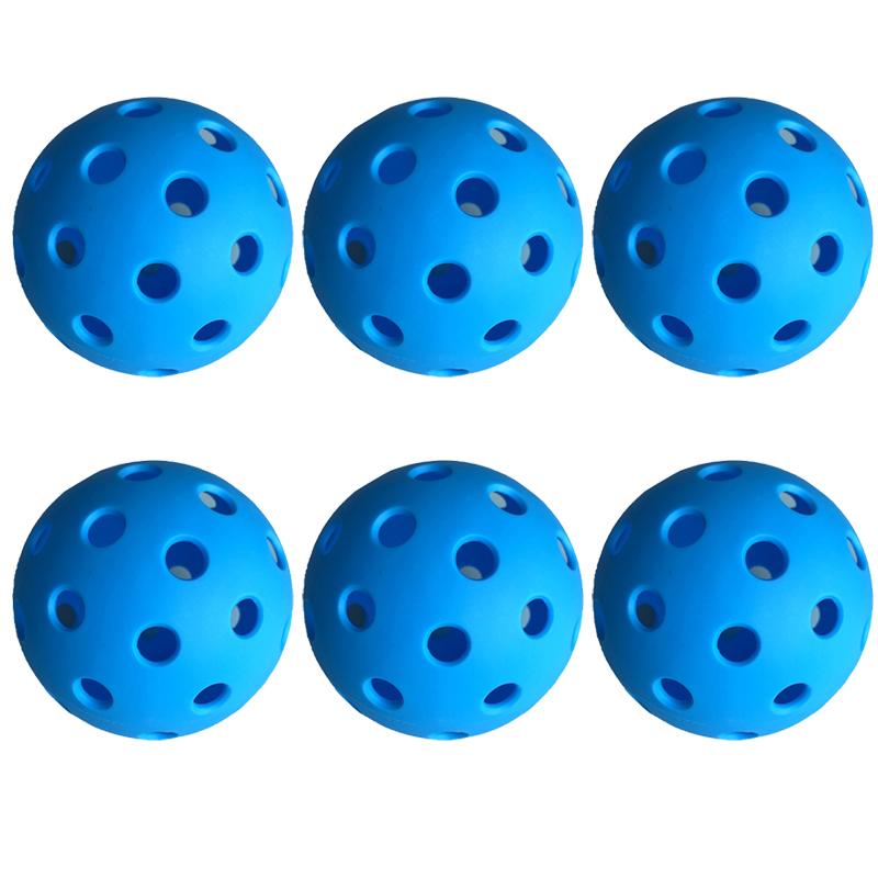 6 Τεμάχια Pickleball 74mm Ανθεκτικά 40 Τρύπες Εξωτερικού Χώρου Πολύχρωμες Μπάλες Pickleball Προπόνησης Και Ψυχαγωγίας Ρακέτα Μπάλα Για Αθλήματα Πρακτικής
