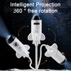 Space Themed Desktop Ornament Holographic Star Projector Lamp, USB Powered, Rocket Shaped, HD Planet Projector, Nebula Shape Night Light with