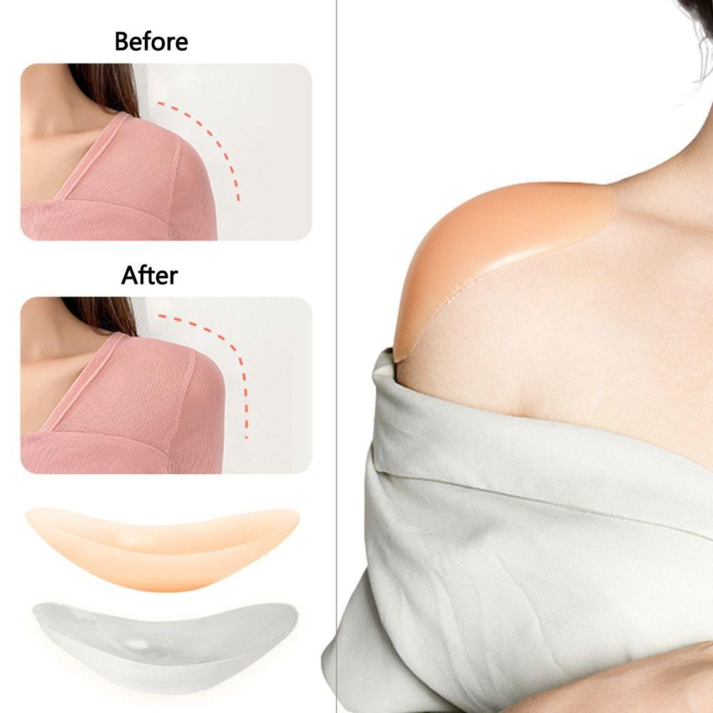 Thickness Invisible Shoulder Pads Self Adhesive Style Sponge Pad Anti-Slip Shoulder Pads  for Women