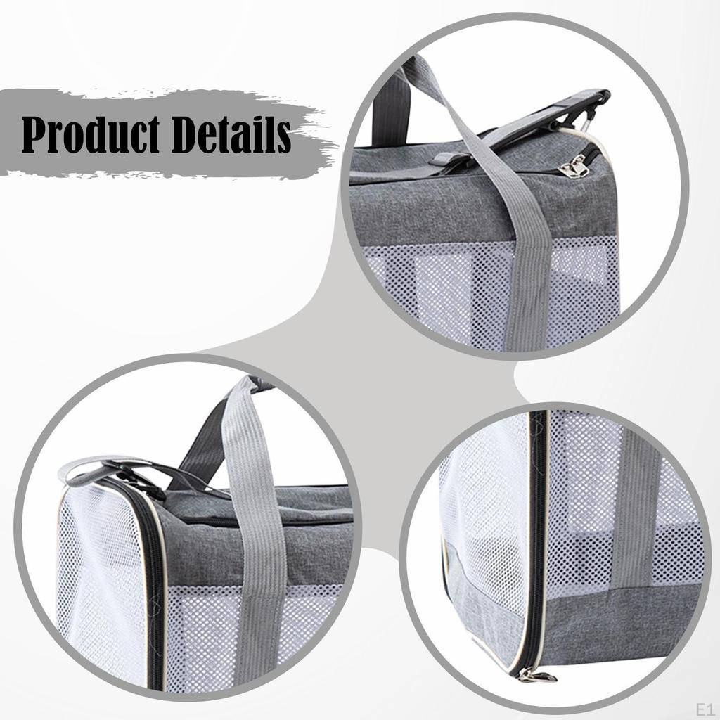 Pet Carrier Foldable Handbag with Handle Wear Resistant Holder Carrying Case Dog Cat Travel Bag Soft