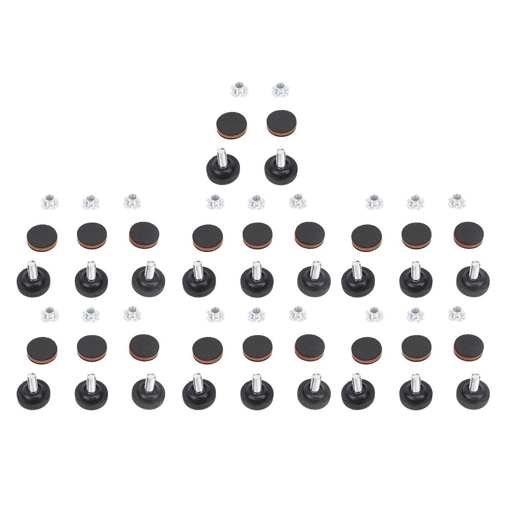 20pcs Furniture Leveler with T Nuts Anti Slip Rubber Pad Adjustable Furniture Leveling Feet for Desk