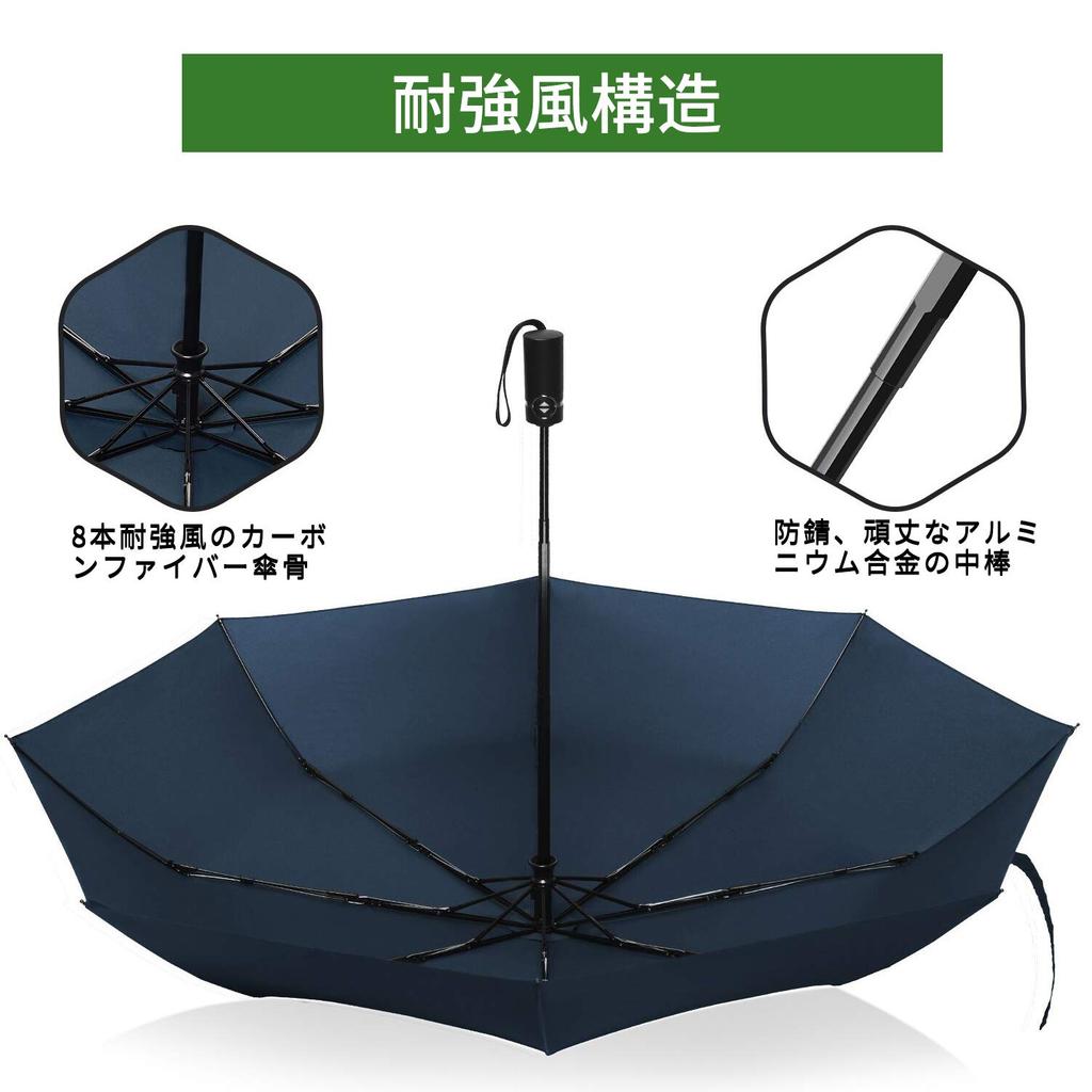 Prezon Folding Automatic One Various Typhoon Rainy Season Super Water Foldable High Strength Glass Big For Both Sunny and Rainy Comes with Storage