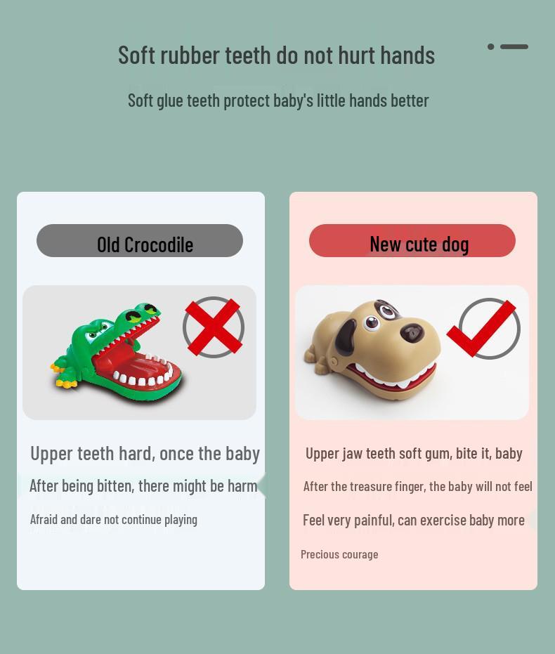 Dinosaurier Krokodil Handbeißspielzeug: Großes lustiges Streichspiel für Kinder