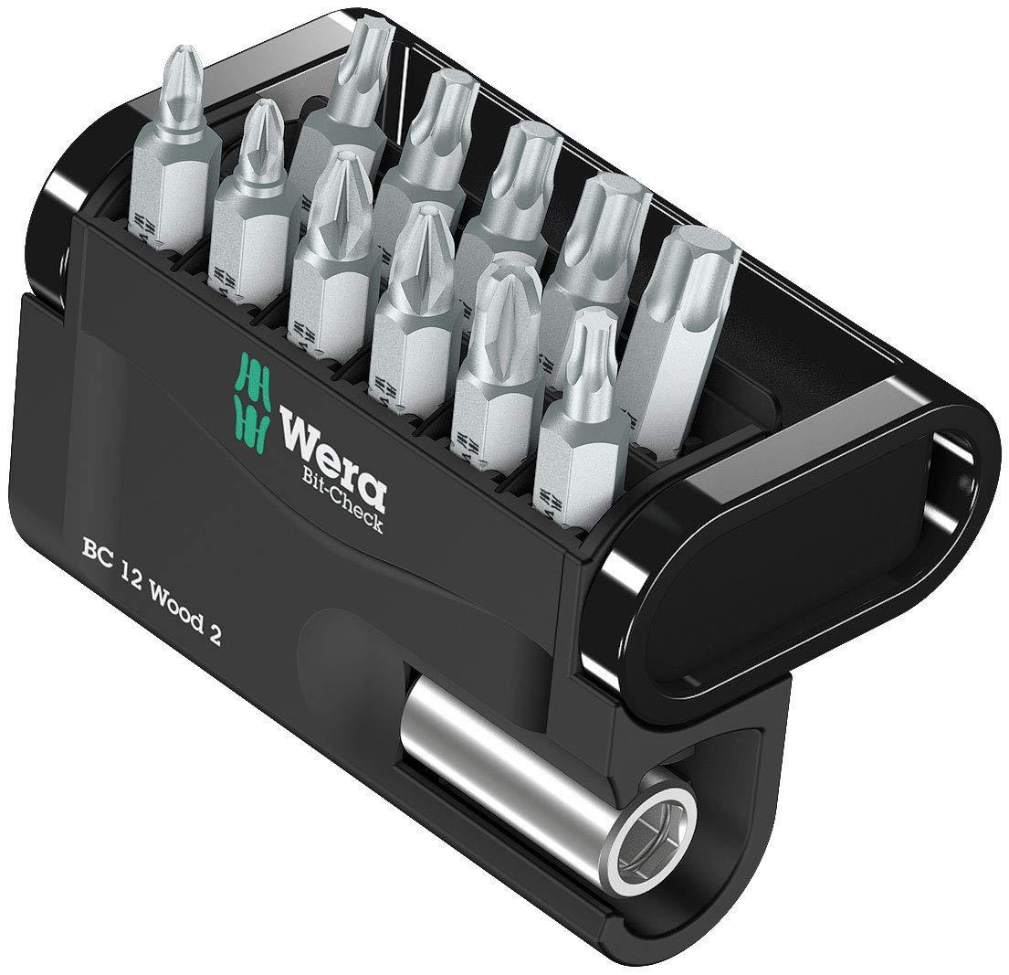 

Wera 05057422001 Woodworking Bit Set 2 Bit Check set regular import | 12, 12-piece [Japanese product]