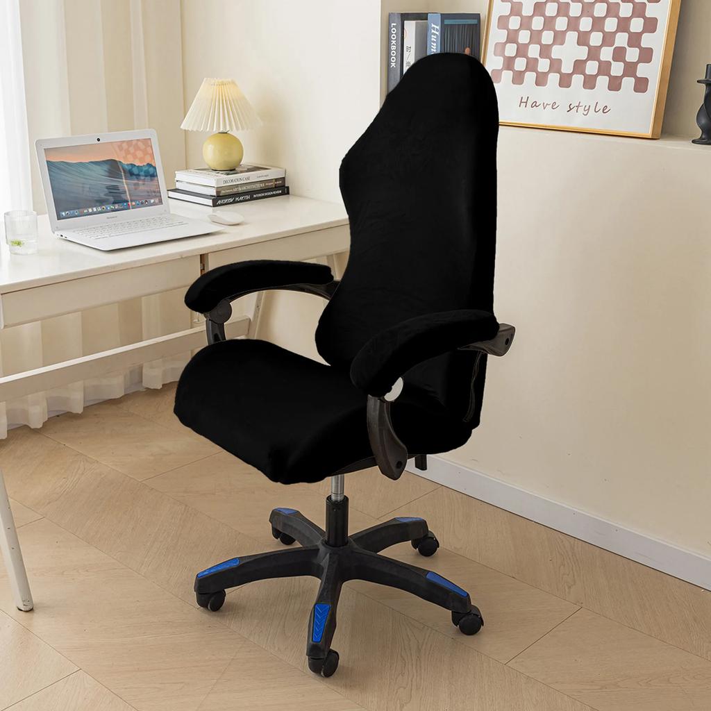 Soft Velvet Game Chair Cover for Office Internet Cafe Home Decor Computer Armrest Gaming Seat with Armrest Slipcovers 1Set/4Pcs