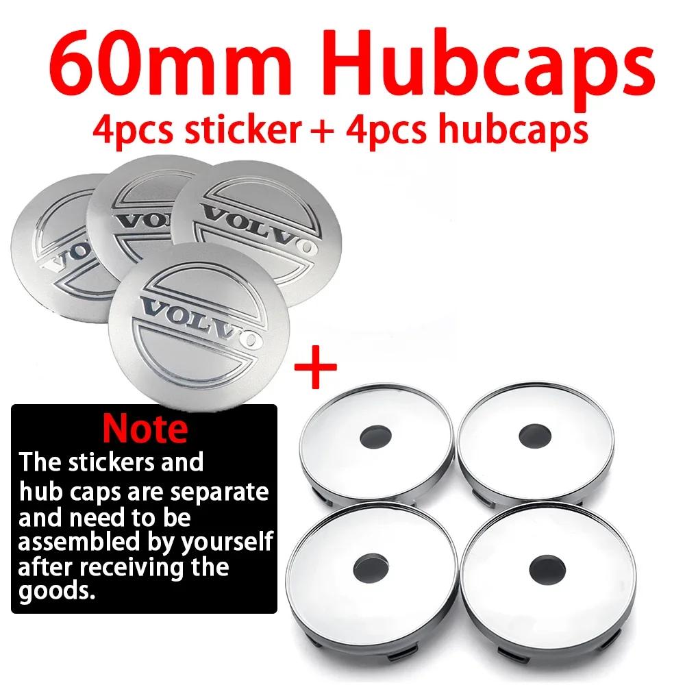 4pcs 55mm Car Original Wheel Center Cover Hub Cap Emblem Sticker For Volvo XC60 XC90 V40 V60 S60 V50 V90 S80 C40 XC40 V70 C30 C7