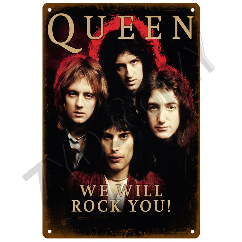 Retro Rock Tin Sign Poster Vintage Wall Poster Metal Sign Decorative Wall Plate Kitchen Plaque Metal Vintage Decor Accessories