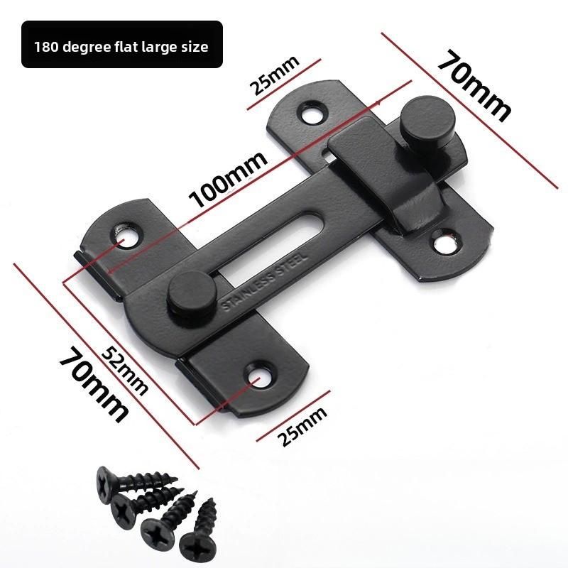 Gate Latch Sliding Barn Door Latch For Locking Matte Black Stainless Steel Gate Latches Flip Latch Safety Door Bolt Latch Lock