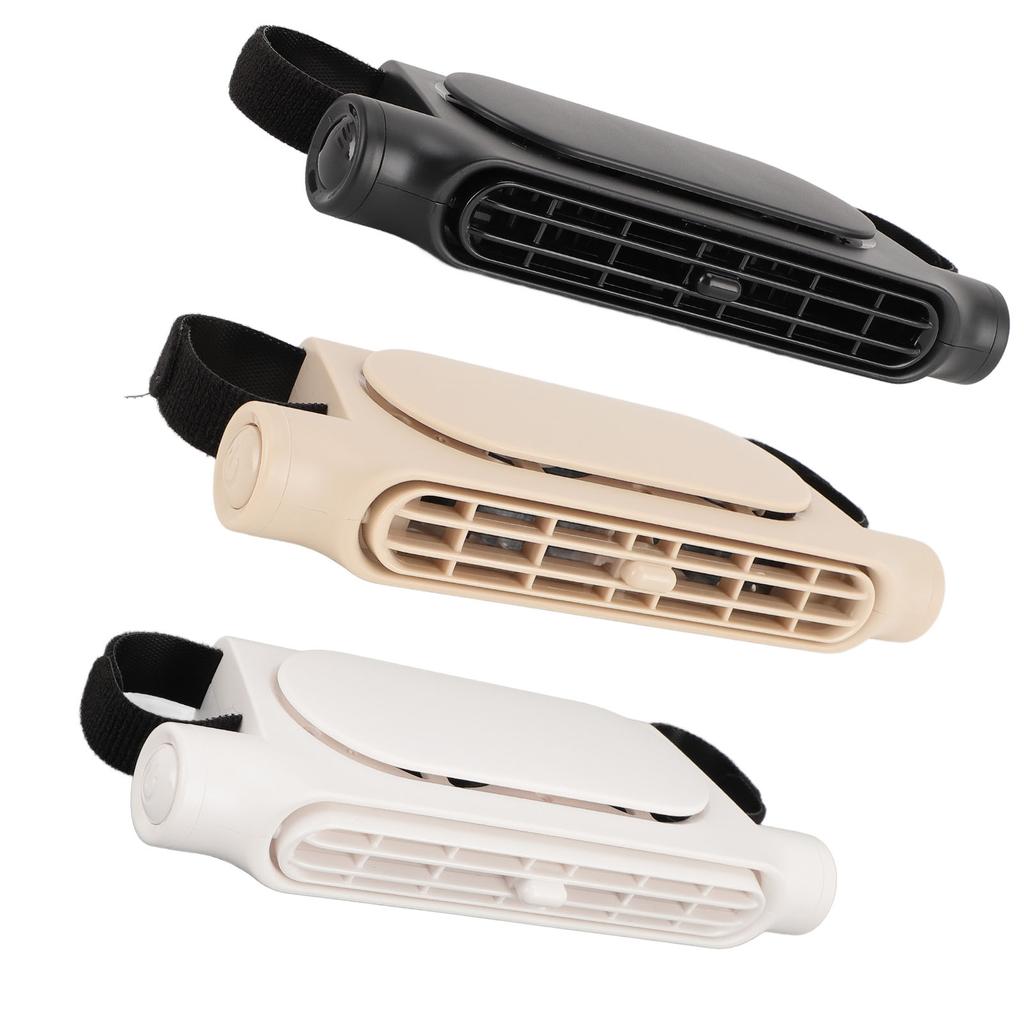 Car Seat Fan USB Powered 3 Wind Speed Silent Bladeless Portable Car Front Seat Backseat Fans for Car