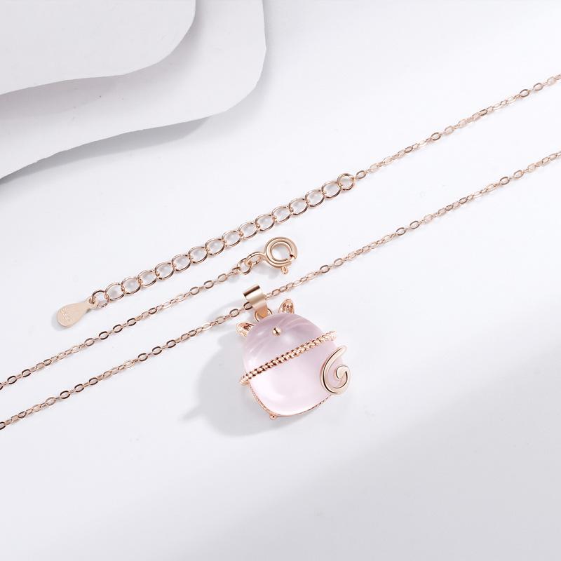 Chinchilla Necklace Female Personality Versatile Niche Exquisite Design Sense Lucky Cat Necklace Gift Female