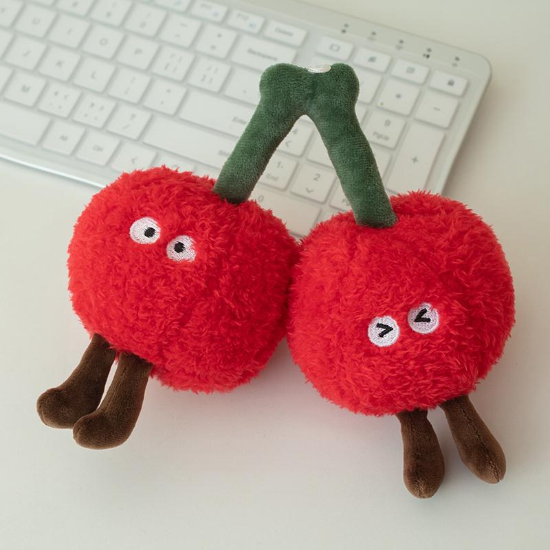 12/30/55cm Kawaii Kirsch-Plüschtiere Süßes Fruchtkissen Gefülltes Weiches Sofakissen Heimdekorationen red