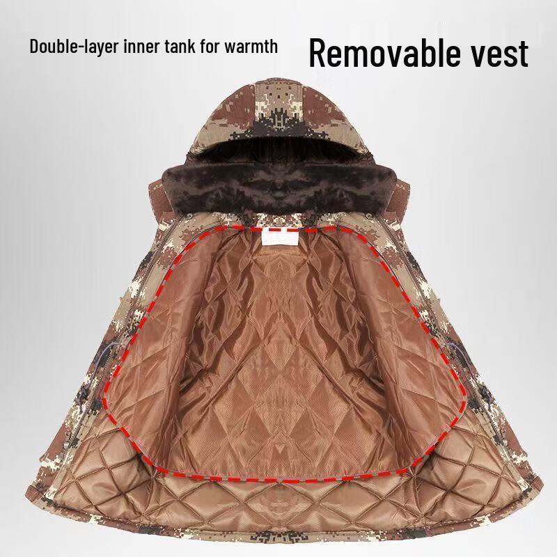 Vêtement d'extérieur d'hiver militaire camouflage résistant au froid pour hommes