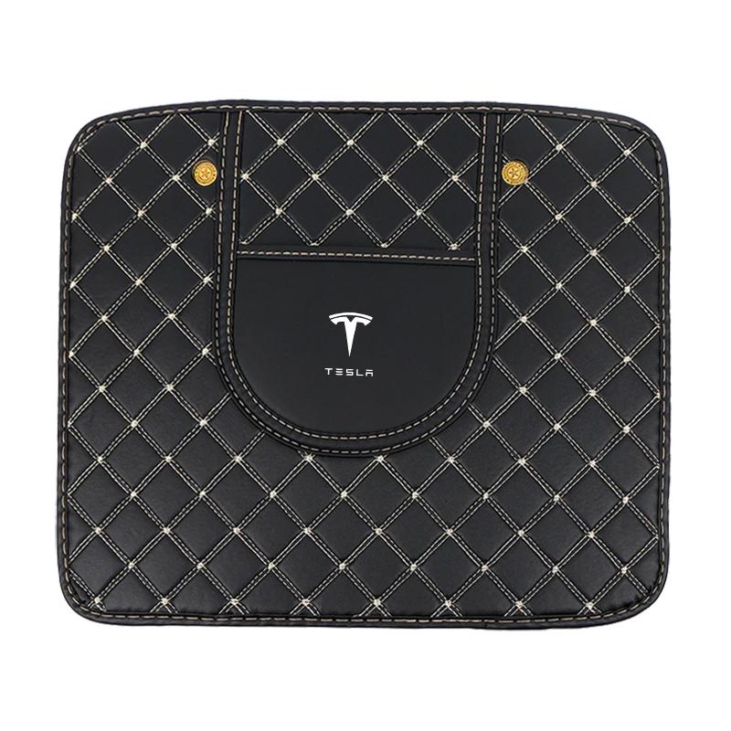 Car Anti-kick Pad Interior Pu Leather Auto Seat Back Protector Pads For Tesla Model 3 Model S Model X Y Roadster Performance