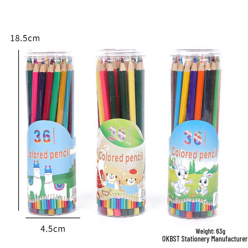 Oil-Based Colored Pencil Set for Children - Available in 12, 18, 24, and 36 Colors - Ideal for Elementary School Drawing