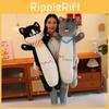 Cat Husky Bib Plush Toy Pillow Animal Stuffed Doll Bedroom Decoration Kids Gift