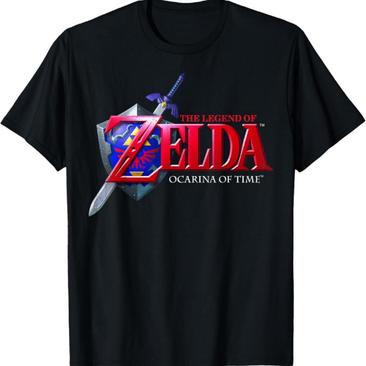 

Nintendo Zelda Ocarina of Time Classic Logo Graphic T-Shirt T-Shirt M чорний