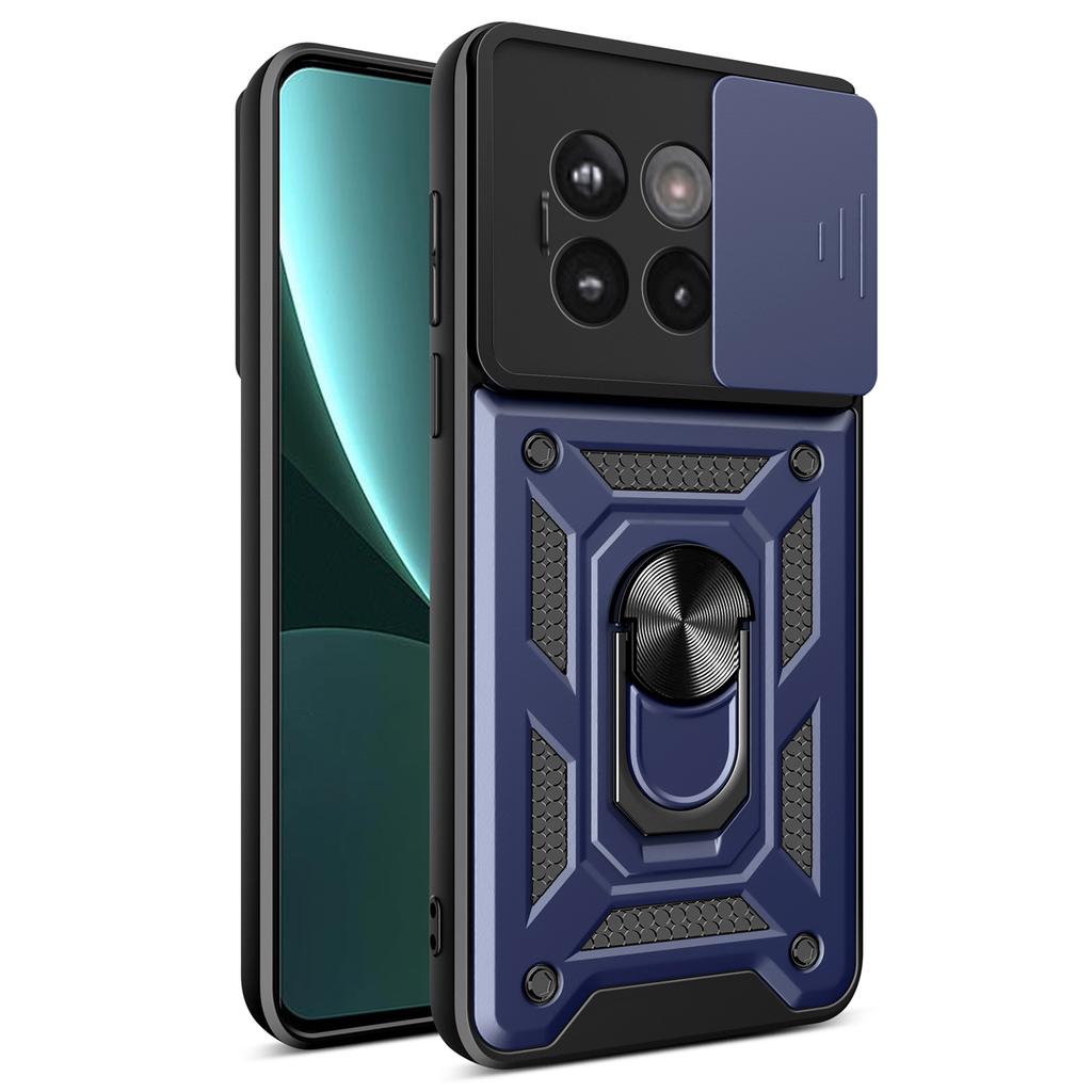 AMORUS Kickstand Case for OnePlus 13R 5G/Ace 5 5G/Ace 5 Pro 5G PC+TPU Phone Cover with Camera Lens Slider