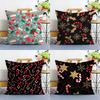Christmas Tree Bells Snowman Pillow Case Plush Fabric Soft Double Sided Print Sofa Cushion Cover Throw Pillow Covers