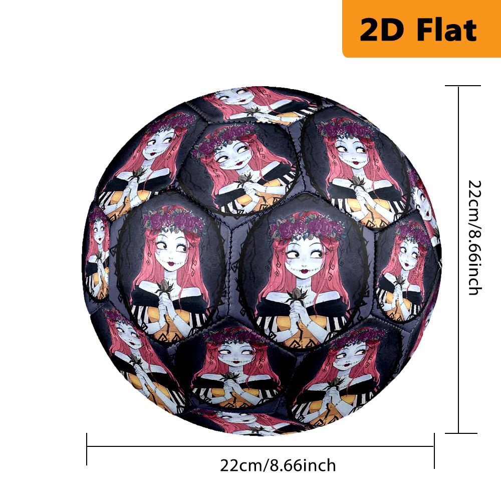 Gothic Skull Flower Girl Soccer Ball Suitable For Both Training And Competition Suitable For Training Competition And Indoor And Outdoor Sports