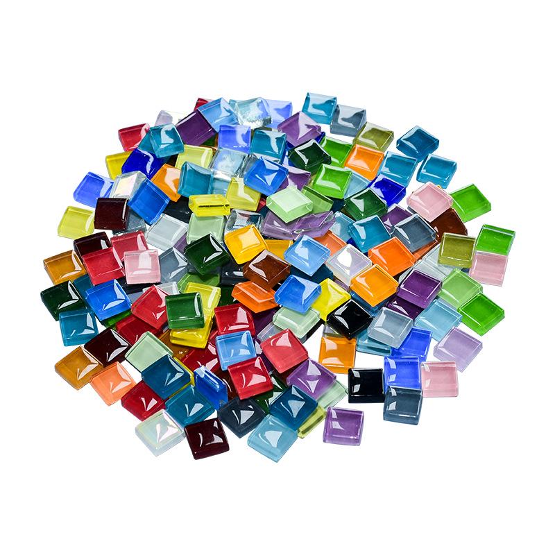 450pcs 1cm Colorful Crystal Glass Mosaic Tiles for Creative DIY Children's Art