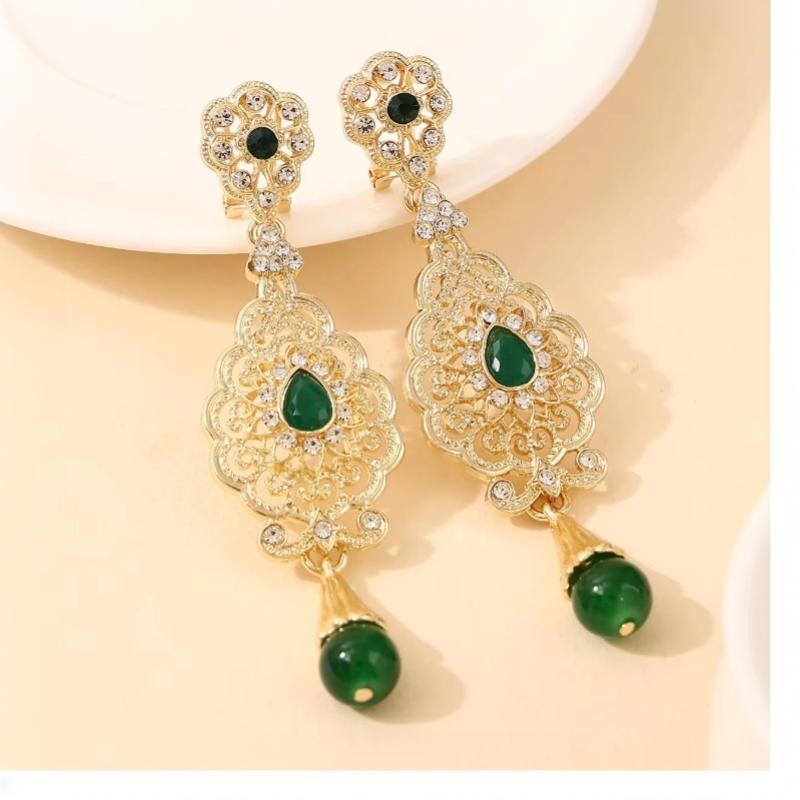 Drop Earrings for Women Classic Multi-Color Rhinestones Fadeproof for Formal Dinner Anniversary Gift for Wife