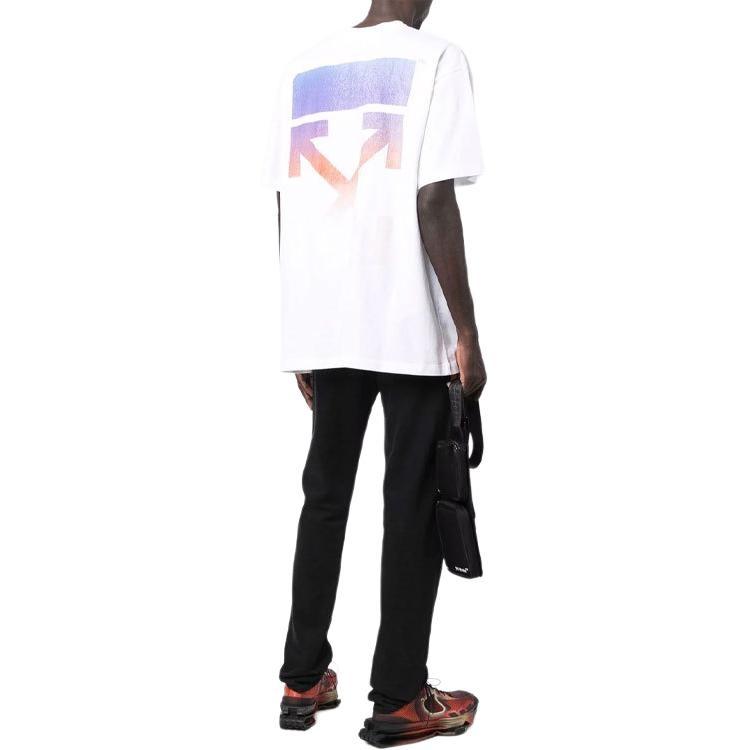 Off-White FW21 Logo Arrow Round Neck Short Sleeve Loose Fit White Men's OMAA038F21JER0020184