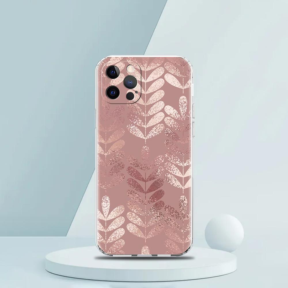 

Gold Rose Love Heart Luxury Phone Case For iPhone 16 15 14 13 12 11 Pro Max XS X XR SE 7 8 Plus soft Silicone Clear Cover iPhone 11