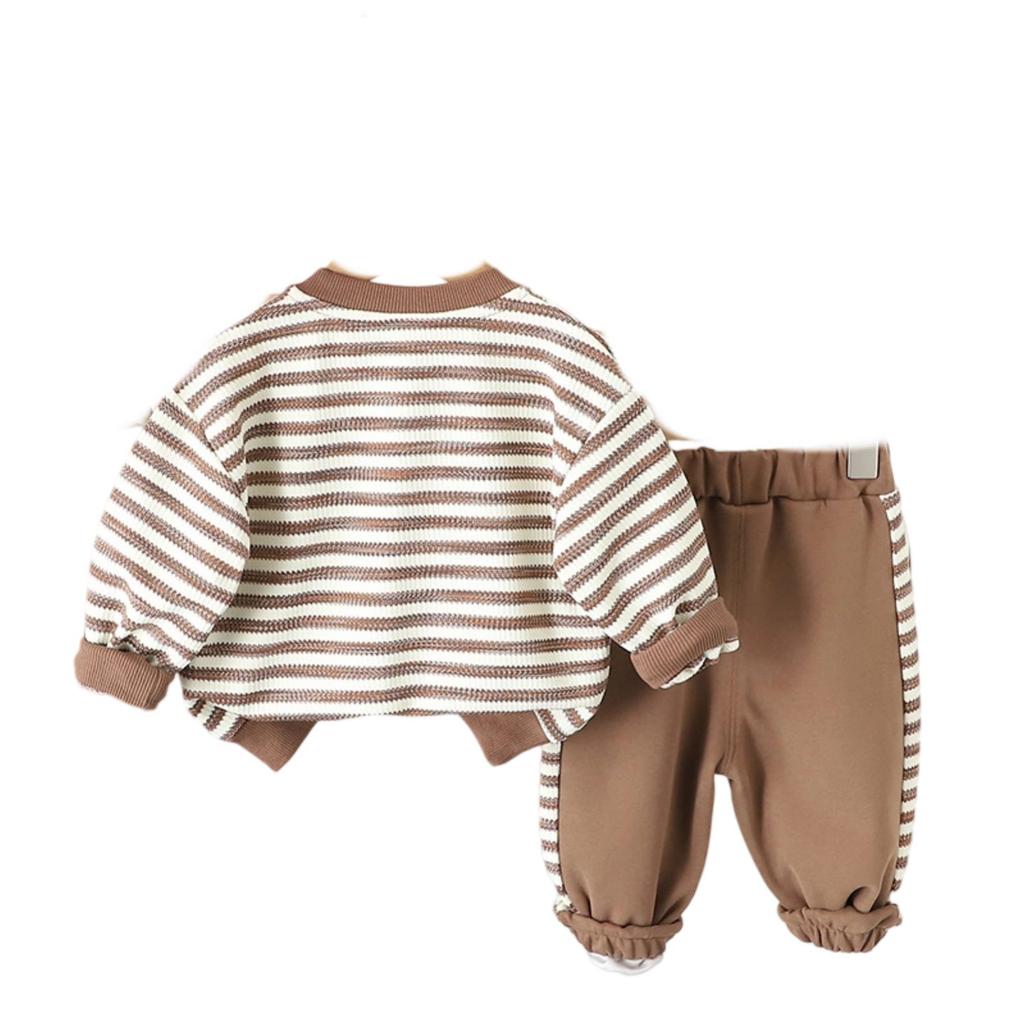 Kids Casual Long-Sleeve Set, Comfortable Daily Wear Outfits