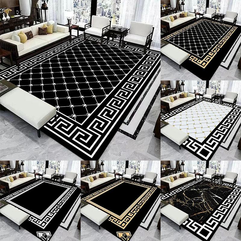 Nordic Light Luxury Carpet Living Room Sofa Bedroom Rugs Modern Simple Style Big Size Non-slip Washable Floor Mats Home Decor