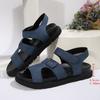 Fashion 2025 Large Size Women Sandals  New Style One-word Solid Color Casual  Thick Bottom Fashionable Beach Sandals Sandalias De Mujer