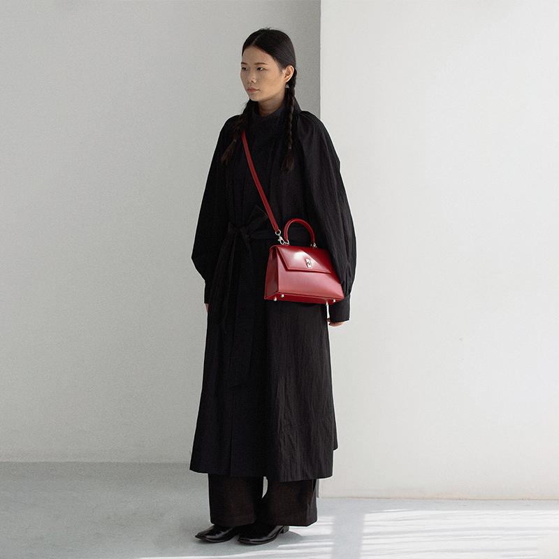 VENOF  Red Wedding-Themed Genuine Leather Handbag: Crossbody, Single-Shoulder & Top-Handle, Premium & Unique Style