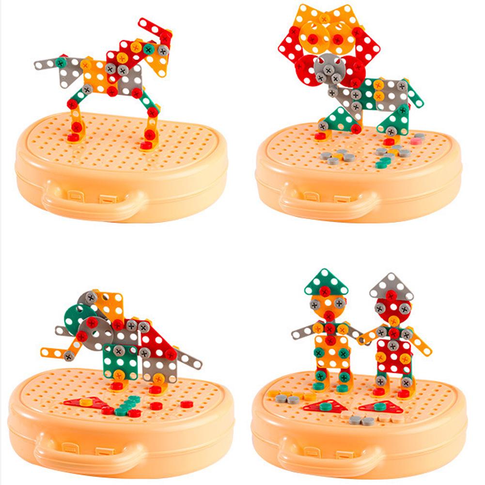 Children Electric Drill Toolbox Driller Games Educational Puzzle Tool Toy for Boys Montessori Screw Puzzle Kid Pretend Play Toys