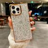 Electroplated square Epoxy sequin glitter iPhone16Promax mobile phone case for Apple 14Pro protective case