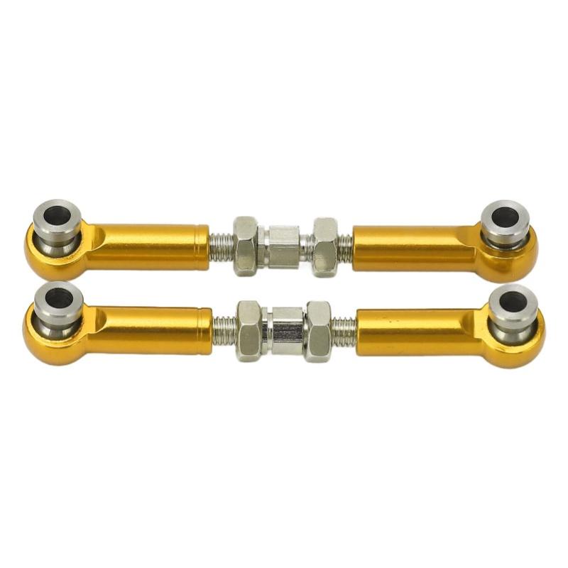2PCS RC Steering Link Rod Servo Pull Linkage Arm Aluminium Alloy RC Car Parts For MJX 14210 14209 16208 16209 1/14 Red
