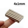 4x1mm Super Silný Neodymový Magnet N35 NdfeB Permanentní Magnetické imanes Kulaté Silné Magnety Lednicový Magnet