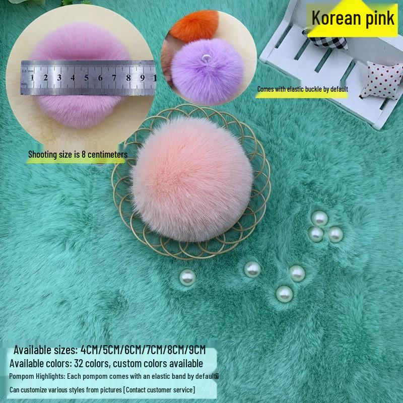 Imitation Rabbit Fur Pom-Poms: 4cm, 6cm, 7cm DIY Plush Balls for Jewelry, Clothing, Hats, Shoes, Bags, and Trims