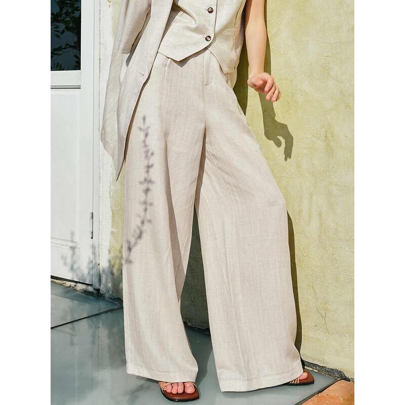 Navigare Italian High-Waist Wide-Leg Pants