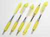Rubber Grip 904 Ballpoint Pens, 70-Pack, Semi-Transparent Body, Yellow, T23-V-904-70-Y