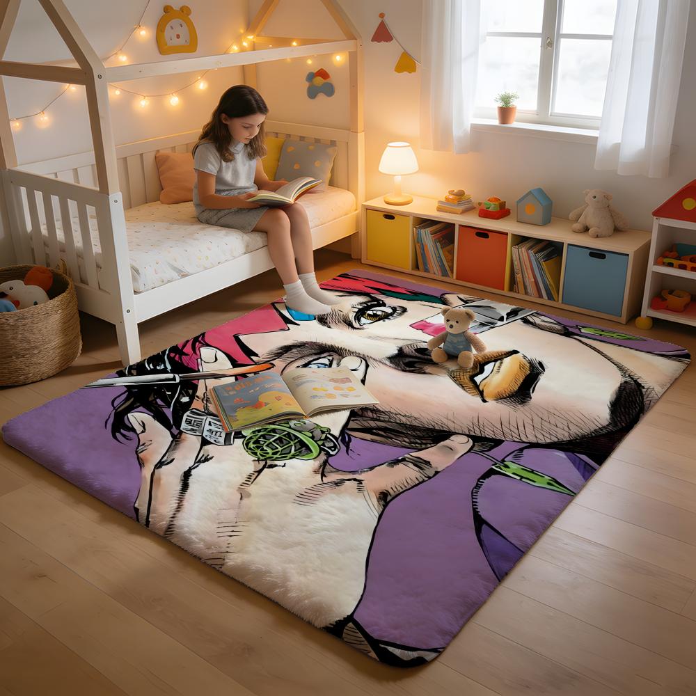 Fußmatte Weicher Flanellteppich Rutschfeste Saugfähige Matte für Badezimmer Schlafzimmer Heimdekoration Anime J JoJos Bizarre A Adventure