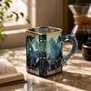 Yousheng Magic Constellation Glass Mug, 330ml Zodiac Coffee Cup with Heat Reveal Design, Starry Night Water Glass for Home