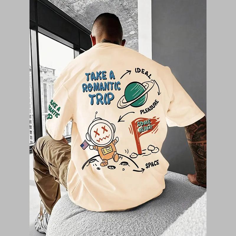 

Новая летняя мужская модная футболка с принтом в виде смешных каракулей, мужская футболка, топ 2XL жёлтый