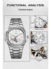 Durenwei Men's Luminous Nautilus Automatic Waterproof Watch with Transparent Skeleton Design