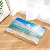 Sea Beach Palm Tree Scenery Decoration Kitchen Door Mats 40x60 Flannel Carpet Doormat Indoor Floor Bathroom Anti-Slip Rug