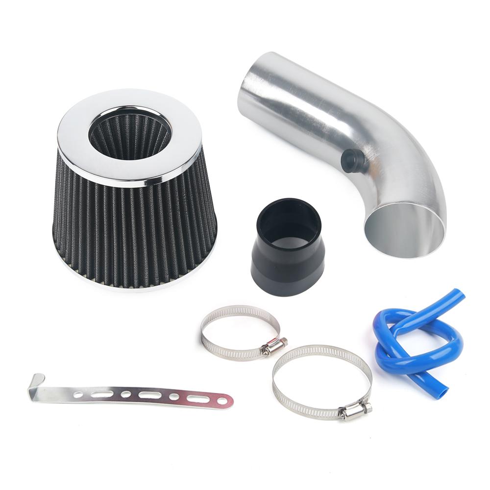 Universal 76mm Car Racing Cold Air Intake System Turbo Induction Pipe Tube Kit Aluminum With Cone Air Filter Inlet