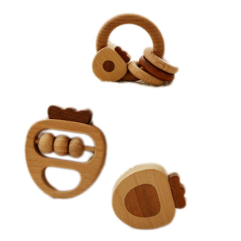 Children's Musical Wooden Rattle Toy Set for Early Education and Gift