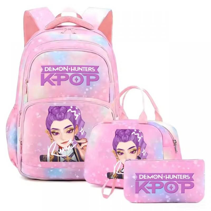 K-Pop Inspired Dual Compartment Backpack Teen Girls - Large Capacity 75L School Bag With Lunch Pouch Laptop Sleeve